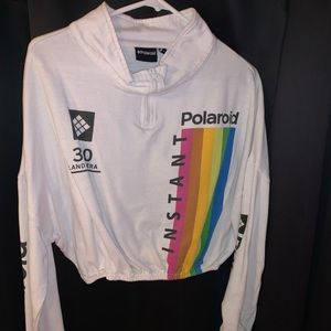 polaroid cropped quarter zip